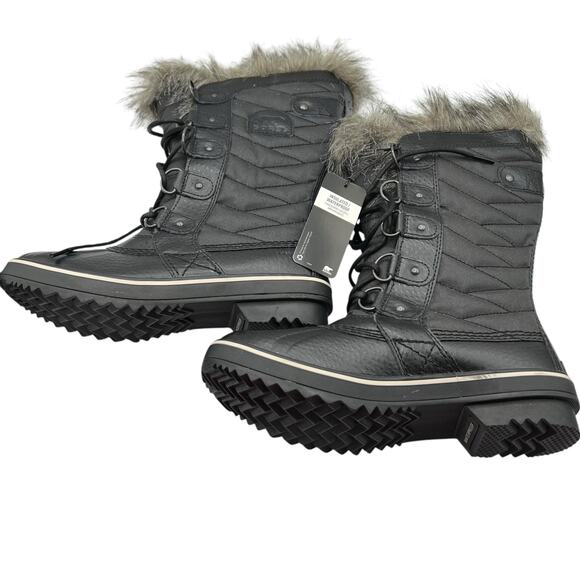 Sorel Womens Size 6.5  Tofino II Waterproof Faux Fur Trim Boots Black Stone NWT - Picture 12 of 13
